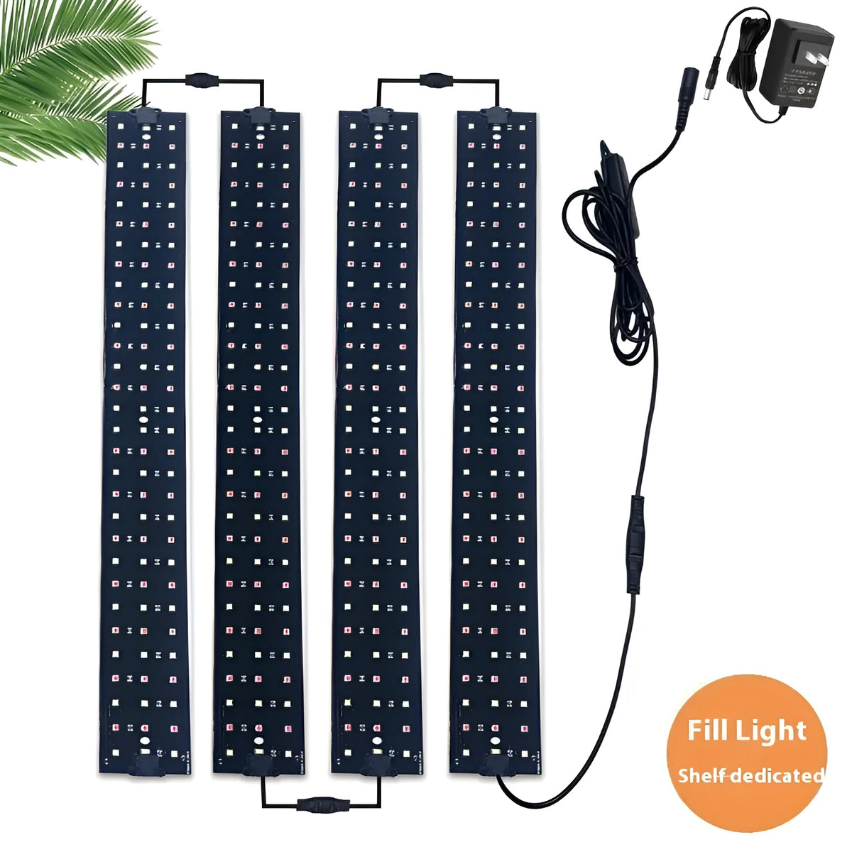 LED full spectrum plant growth lamp with aluminium shell, warm pink light, 546 LED beads, dimming and timing controls