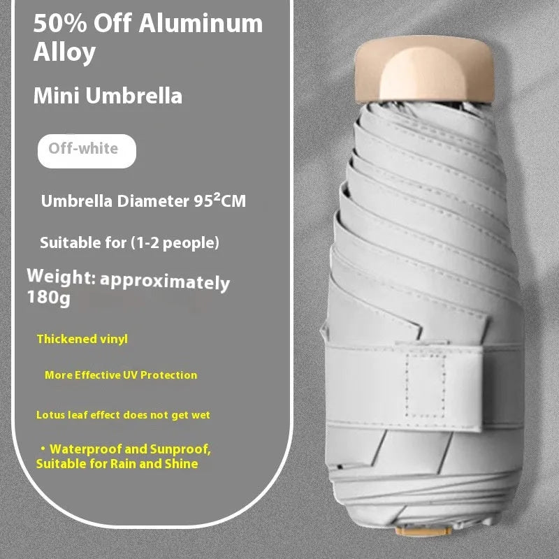 Five-fold gradient vinyl umbrella with alloy frame in multiple colour options