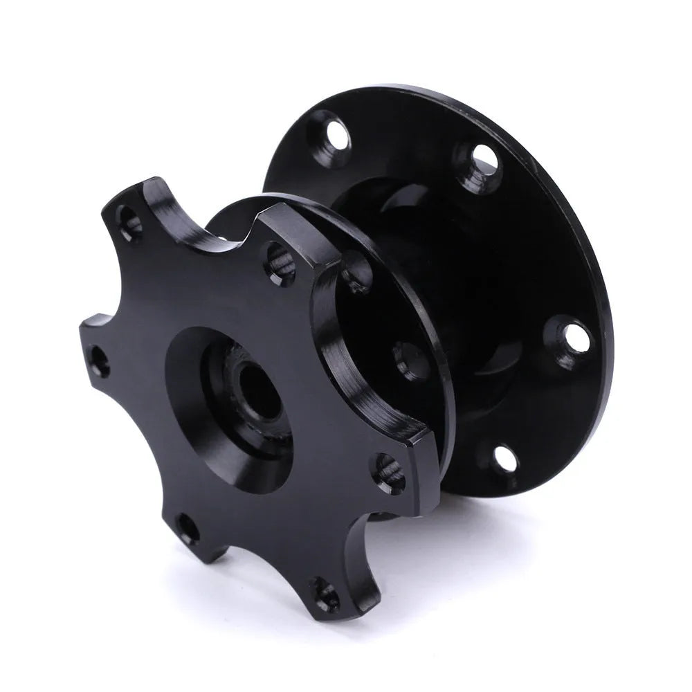 Universal car steering wheel quick release device shown in multiple colour options: black, red, blue, silver, and gold.