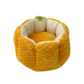 Halloween pumpkin-shaped pet nest bed for cats and dogs with removable cover in two sizes
