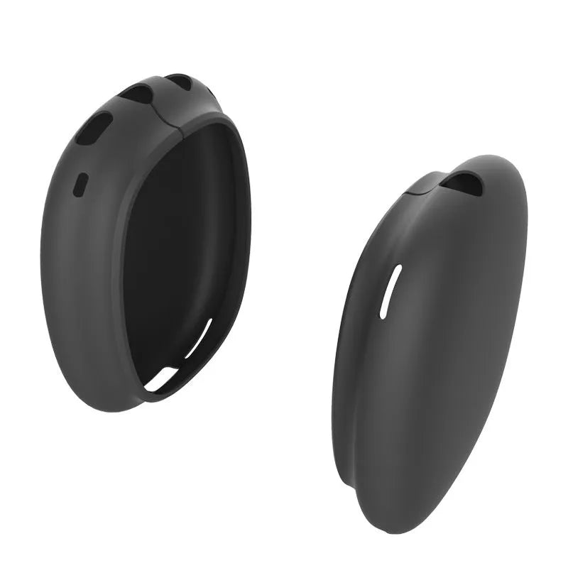 Black silicone protective case for Apple AirPods Max headphones with soft shockproof cover