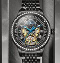 Men's waterproof stainless steel watch with round dial and butterfly buckle in multiple colour options