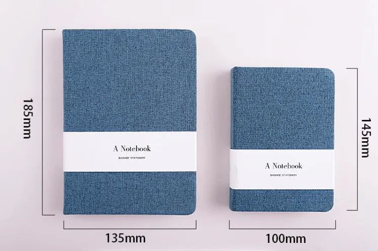 Small cloth notebook with Dorian eye protection paper, 264 pages, in grey colour, L size