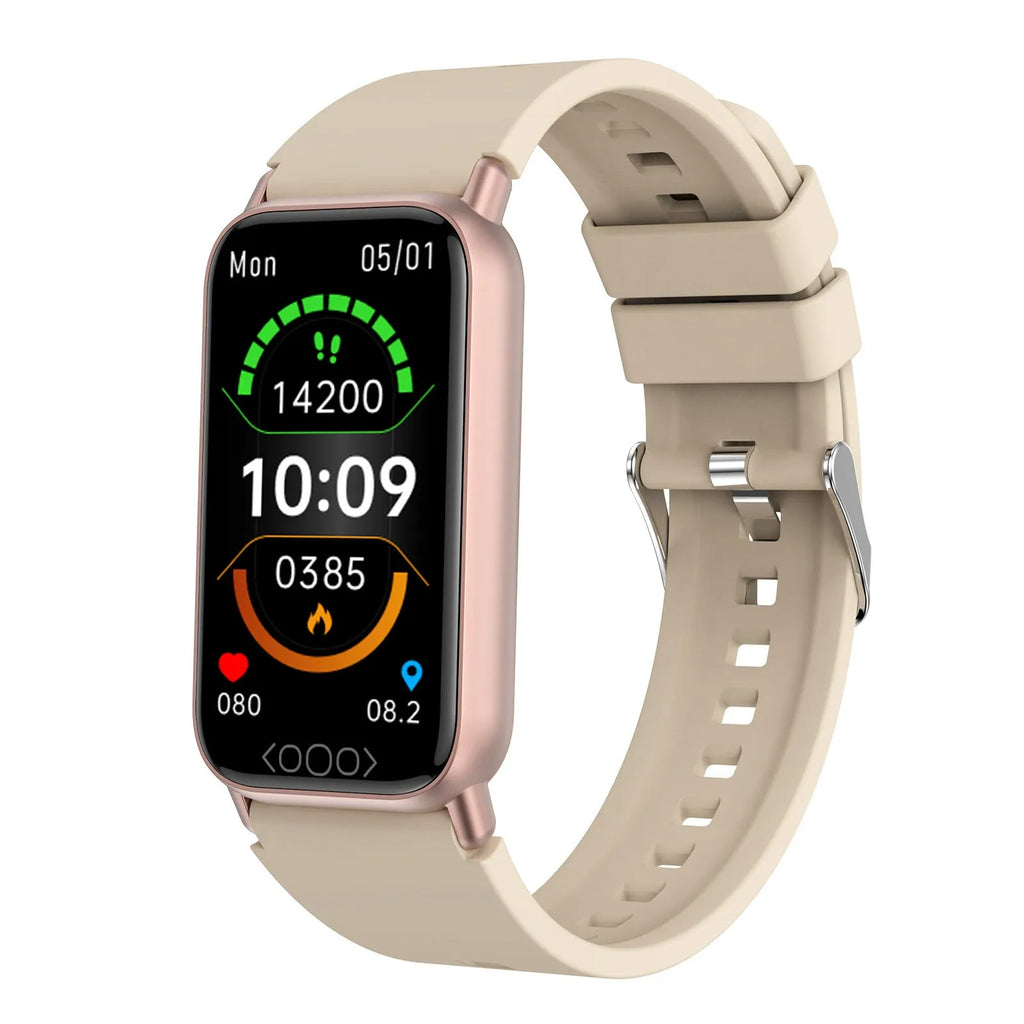 Smart bracelet with dynamic heart rate monitoring, blood oxygen, and sleep tracking – black colour with silicone strap