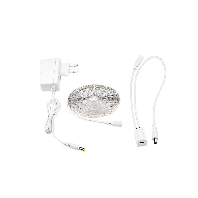 Hand sweep induction LED light strip set indoor 12V waterproof 60 LEDs 1-5m
