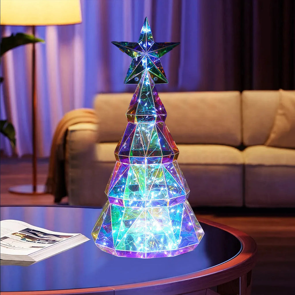 Colourful cartoon LED Christmas tree decorative light with battery-powered operation