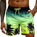 Men's ethnic style swimming trunks loose board shorts in polyester fabric