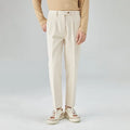 Men's straight-leg corduroy trousers in loose fit with micro elasticity