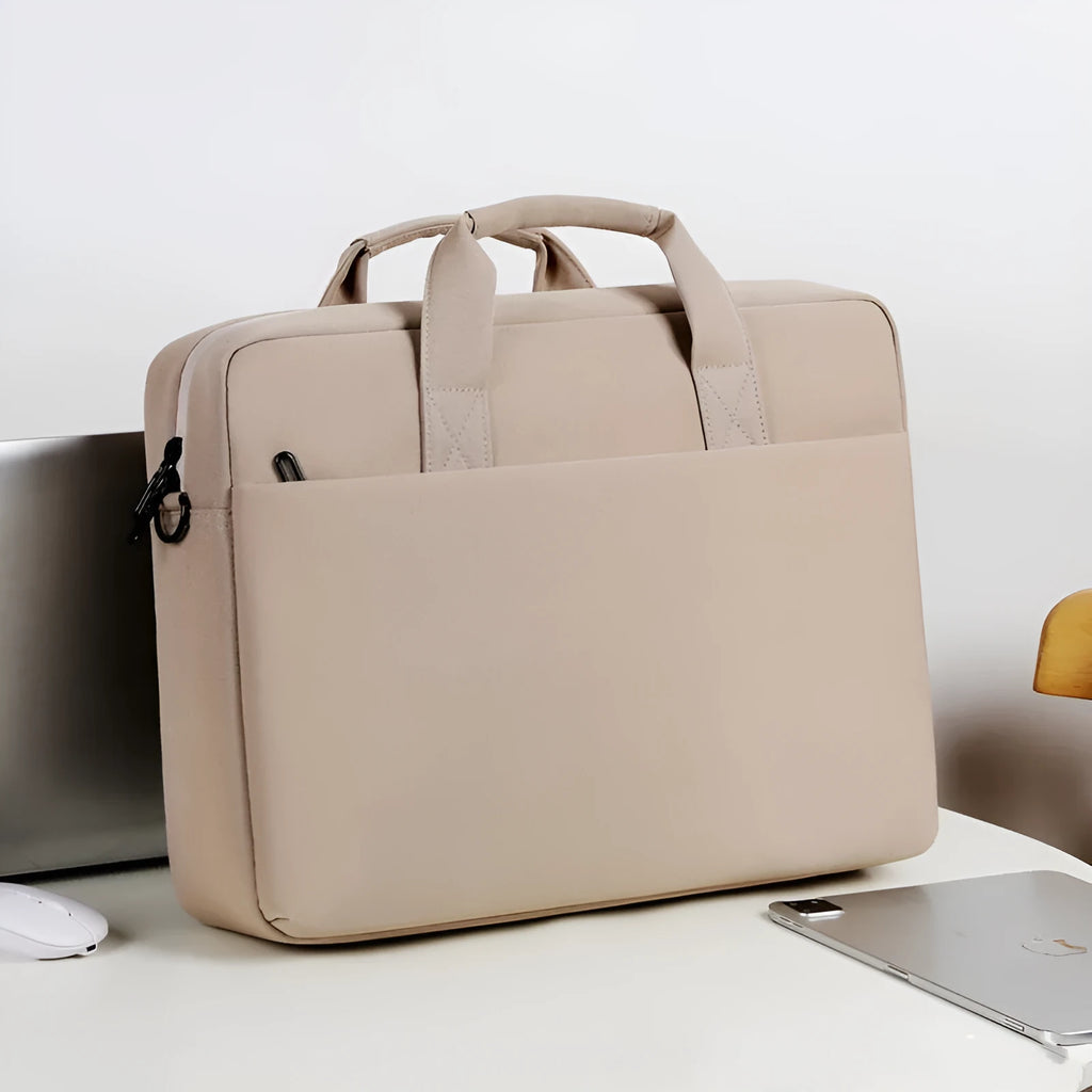 Polyester full airbag shockproof computer bag in solid colour, Oxford cloth material, unisex laptop case