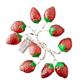 Warm strawberry-shaped LED string lights with IP66 protection, available in lengths from 1.5 m to 22 m.