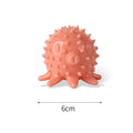 Eight-clawed TPR octopus dog toy in blue, used for chewing and molar teeth cleaning.