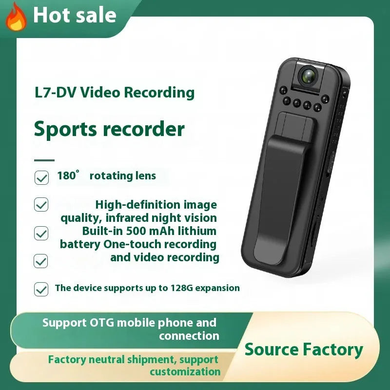 L7 conference video recorder unit with HD and night vision for indoor and outdoor use.