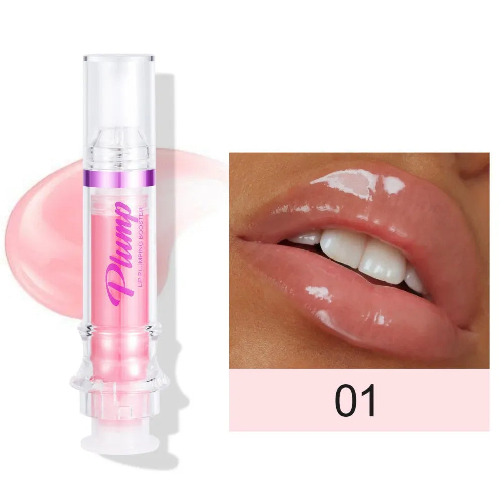Small tube of liquid lip gloss with shiny texture, 5ml, multiple colour options