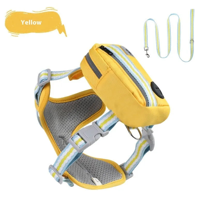 Explosion-proof anti-strangulation dog harness in Oxford cloth with free 1.5m rope