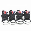 Small dog canvas shoes for poodles, blue and black, anti-slip sole, sizes No 1 to 5