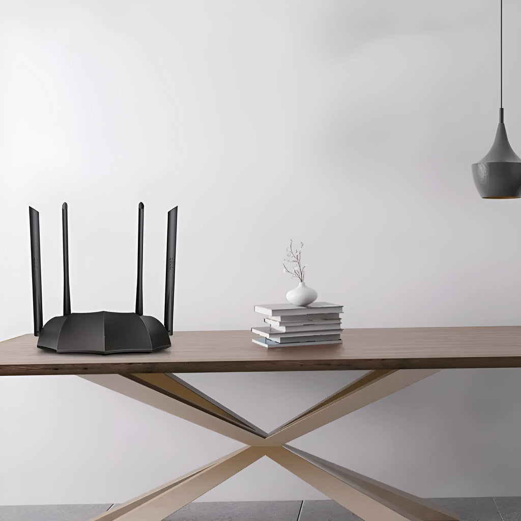 AC8 dual-band gigabit wireless router with external antennas for home WiFi network