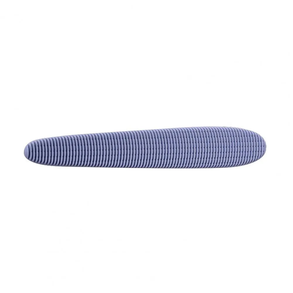 Grey and pink ABS plastic cat grooming comb with dual ends for pet hair removal and massage