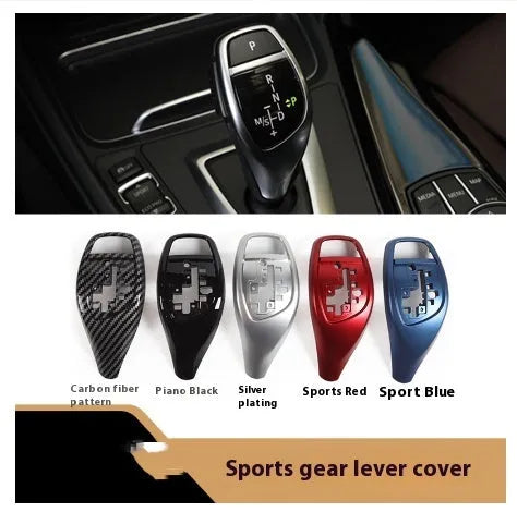 BMW 3 Series 5 Series gear cover replacement panel in sports carbon fiber pattern finish