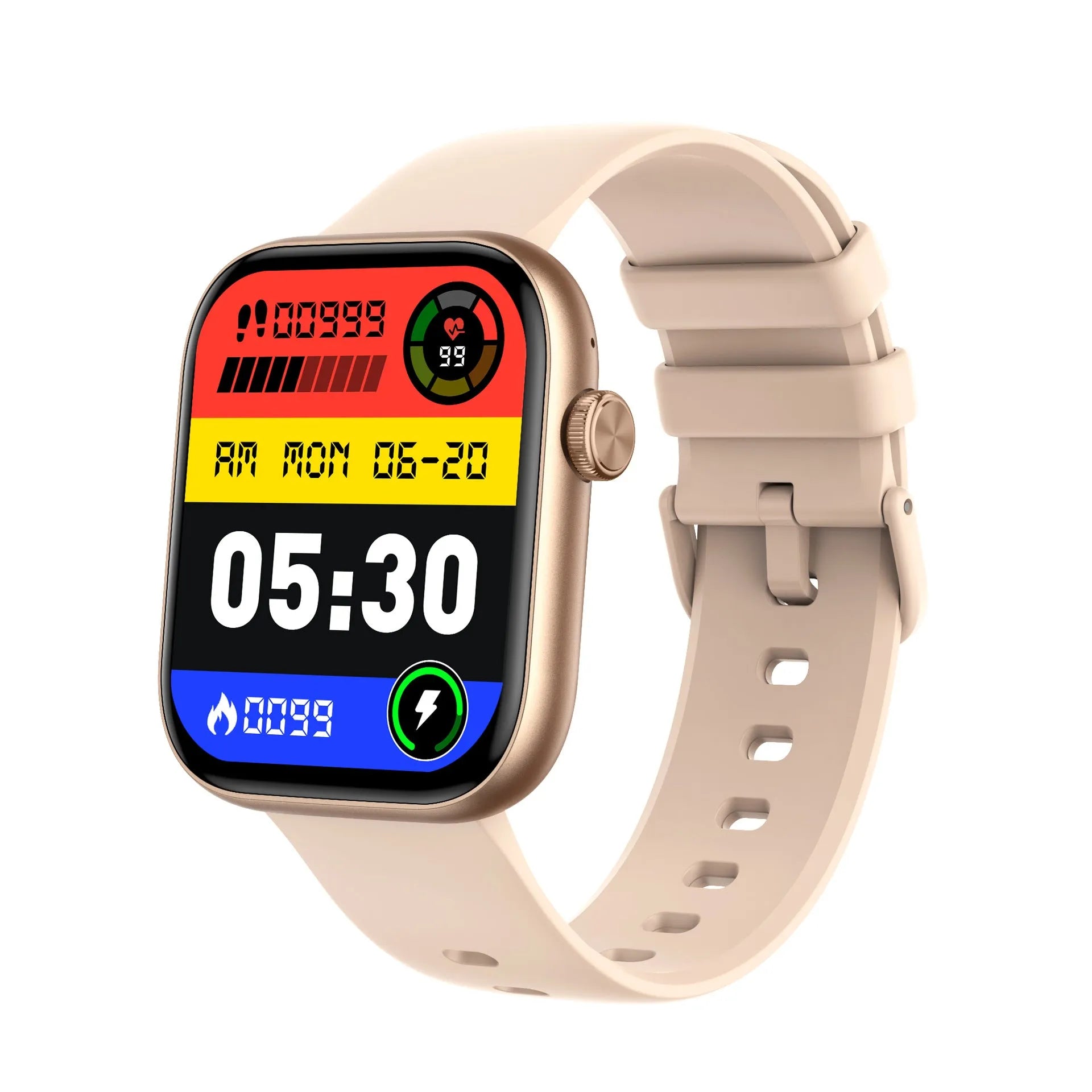 P89 smart watch with full screen touch display and Bluetooth calling in black glue colour
