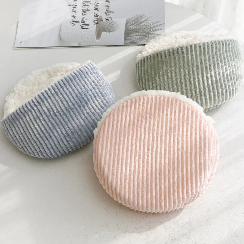 Corduroy cotton velvet hamster nest in small size, available in pink, blue, and green
