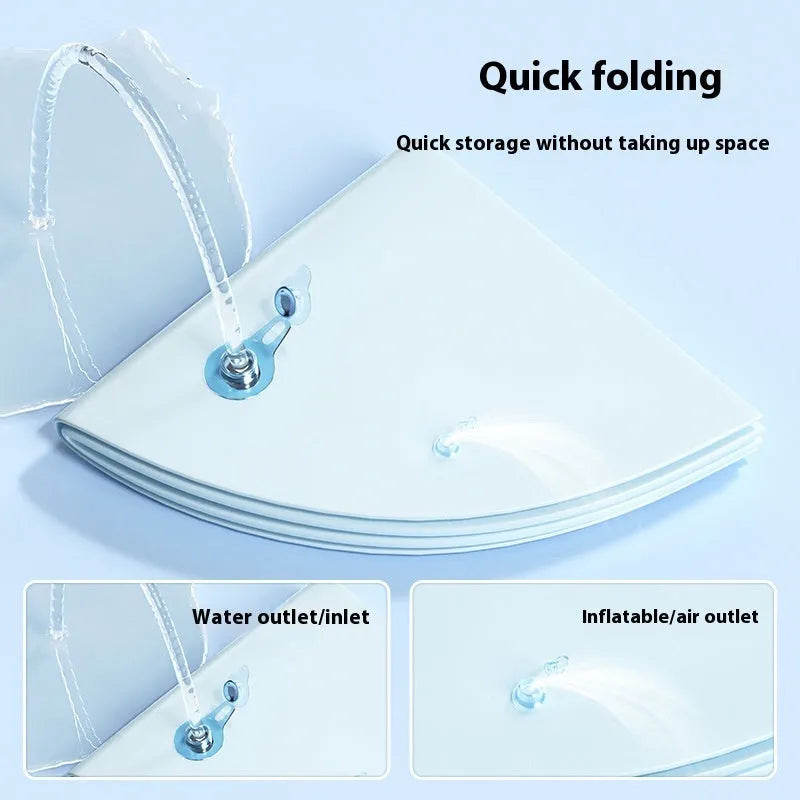 PVC inflatable pet cooling water mattress with underwater world design for dogs and cats