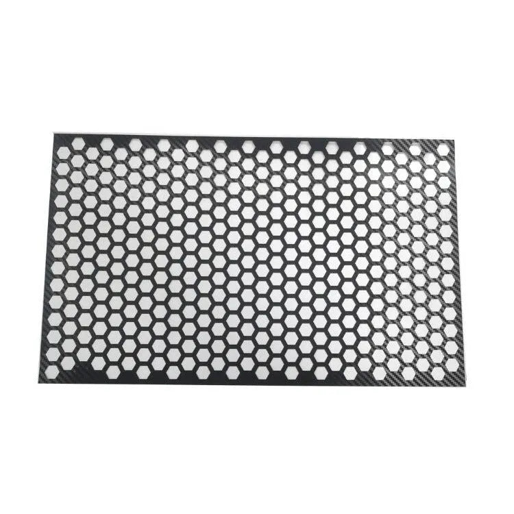 Honeycomb pattern black vinyl sticker for car taillight decoration, sized 48 by 30 centimetres.