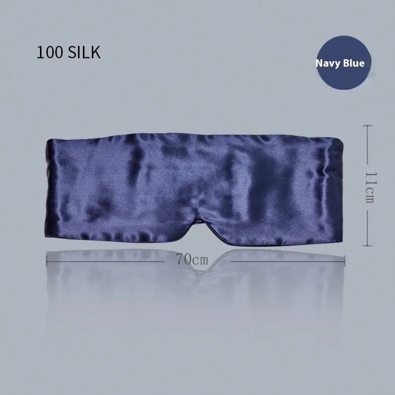 Mulberry silk sleep eye mask in multiple colours with adjustable head straps.