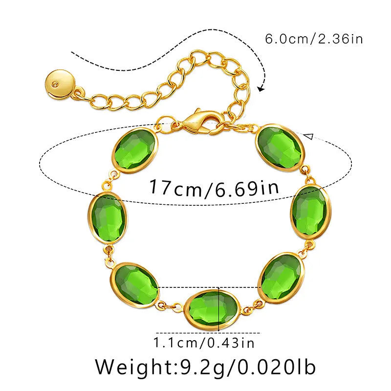 Copper geometric bracelet with glass inlay in blue, green, or multicolor colours