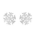 925 silver needle ear studs, 1.1mm snowflake colour, unisex simple style, one pair