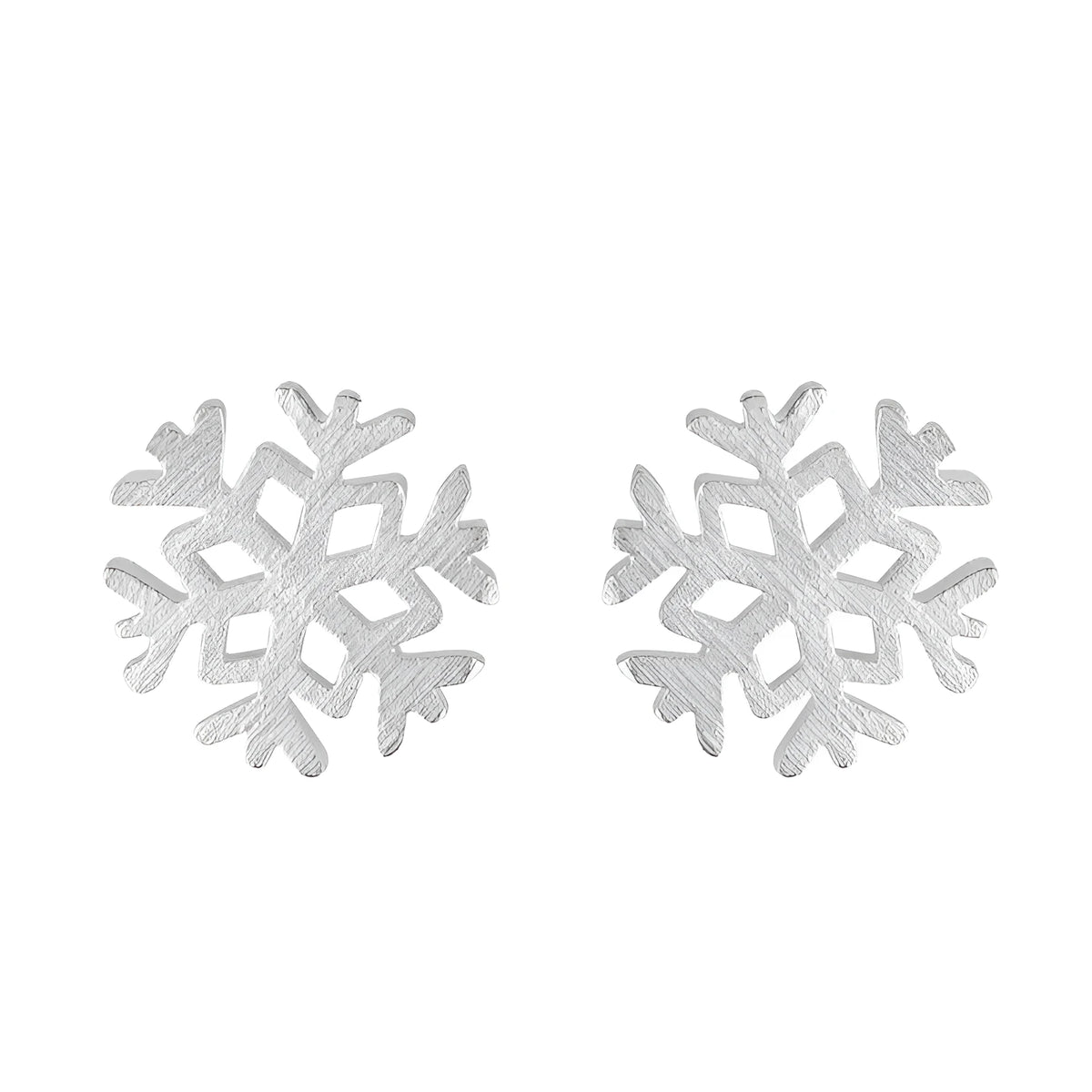 925 silver needle ear studs, 1.1mm snowflake colour, unisex simple style, one pair