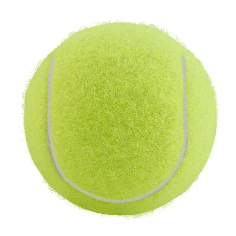 6.3cm bite-resistant rubber dog tennis ball in bright pink colour