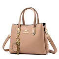 Horizontal square lychee texture PU women's handbag in multiple colours, 28x22x12.5cm