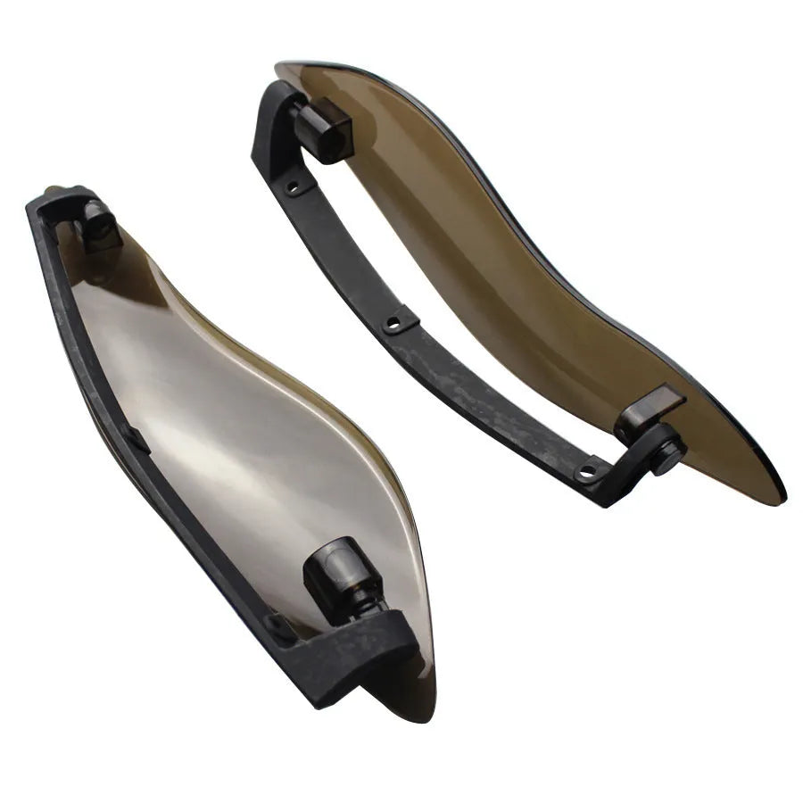 ABS windshield side wing set for Harley glide three-wheel motorcycles in black or smoked colour