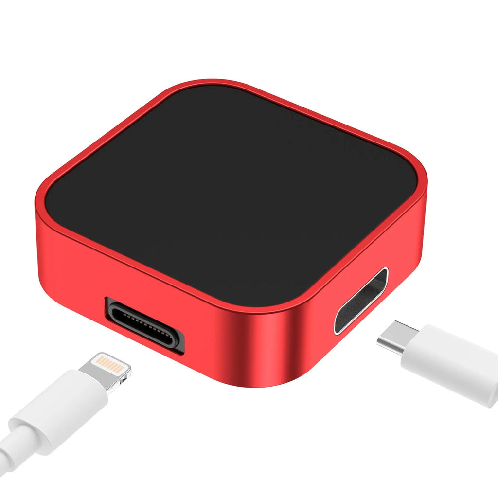 Strong Magnetic Dual Interface Watch Wireless Fast Charger in polycarbonate aluminium alloy, available in six colours including red, black, army green