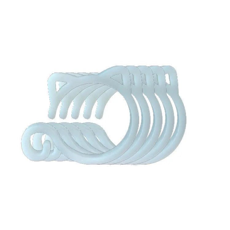 Cat-shaped plastic plant clip in green red white or yellow measuring 3x4x0.5cm for gardening
