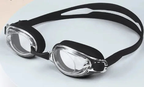 HD waterproof non-fogging swimming goggles with prescription options and protective carrying case
