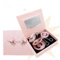 Three pairs of black quantum magnetic false eyelashes with ice silk hand-leg hair and a quantum eyelash curler.