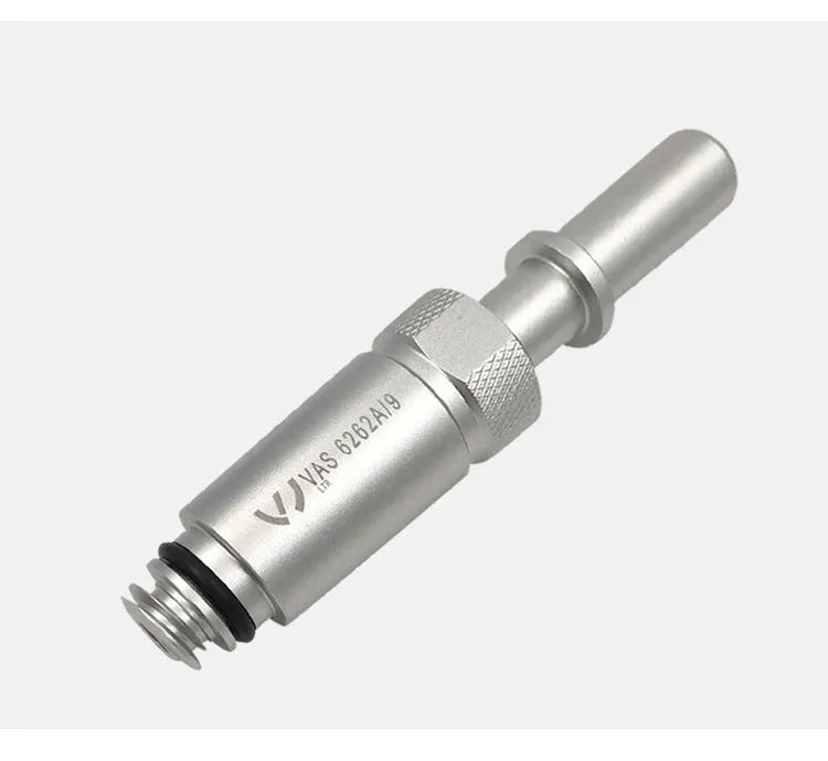 Silver metal transmission refueling joint tool for VAS6262-9 compatible manual gearbox servicing.