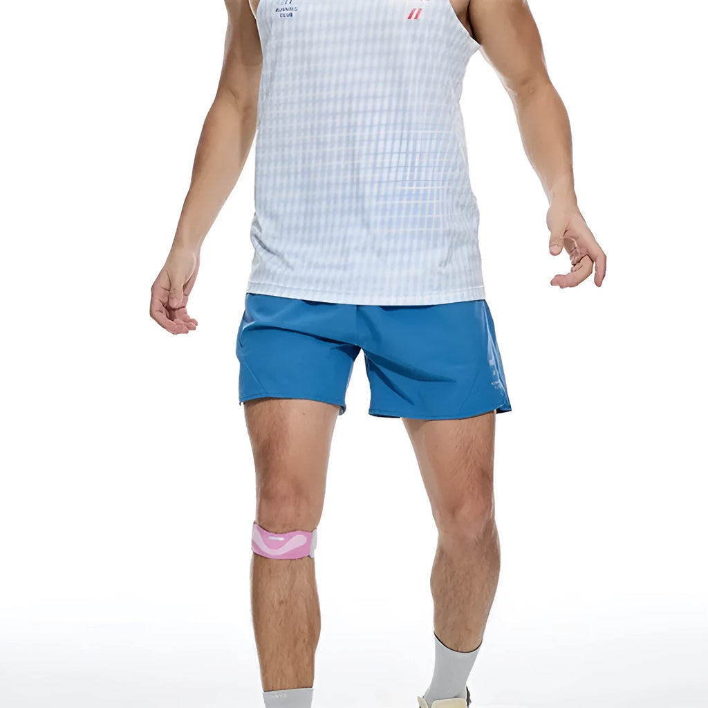Mysterious Black four-point stretch running shorts with laser-punched stitching detail