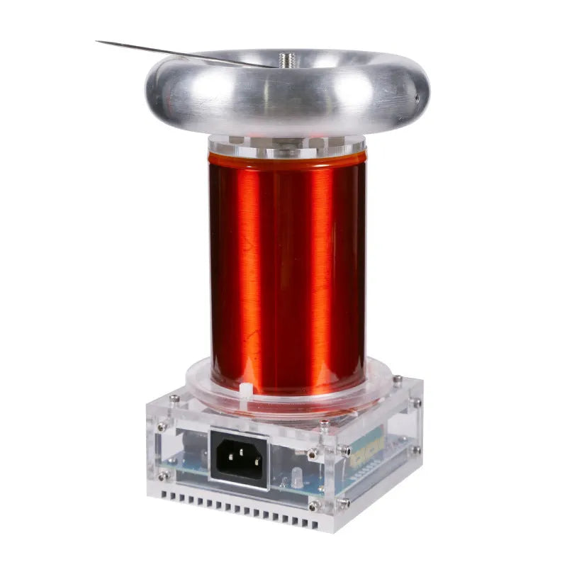 220V Tesla coil driver board unit with controller for generating music-synchronised high-voltage arc displays