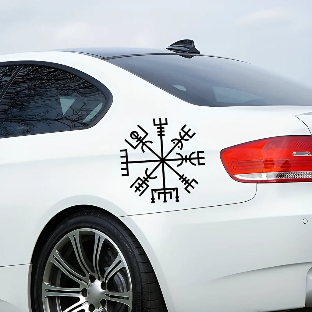 Square 13x13cm Vegetarian No Charm vinyl car sticker on white background