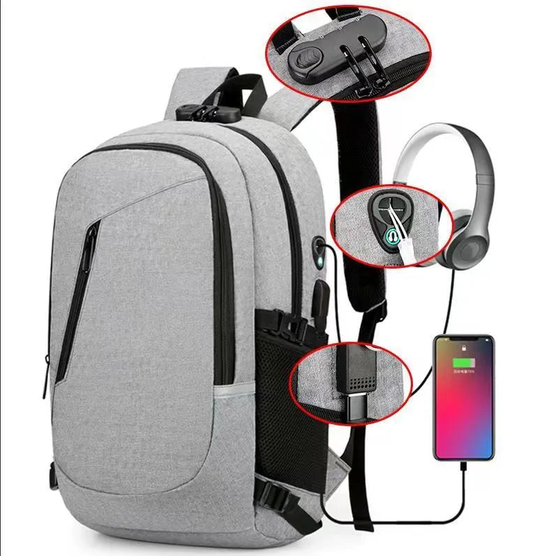 Oxford cloth computer backpack in street trend style with 20-35L capacity