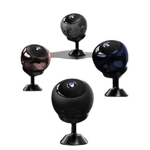 White 1080p wireless WIFI surveillance camera with a compact ABS housing and lens.