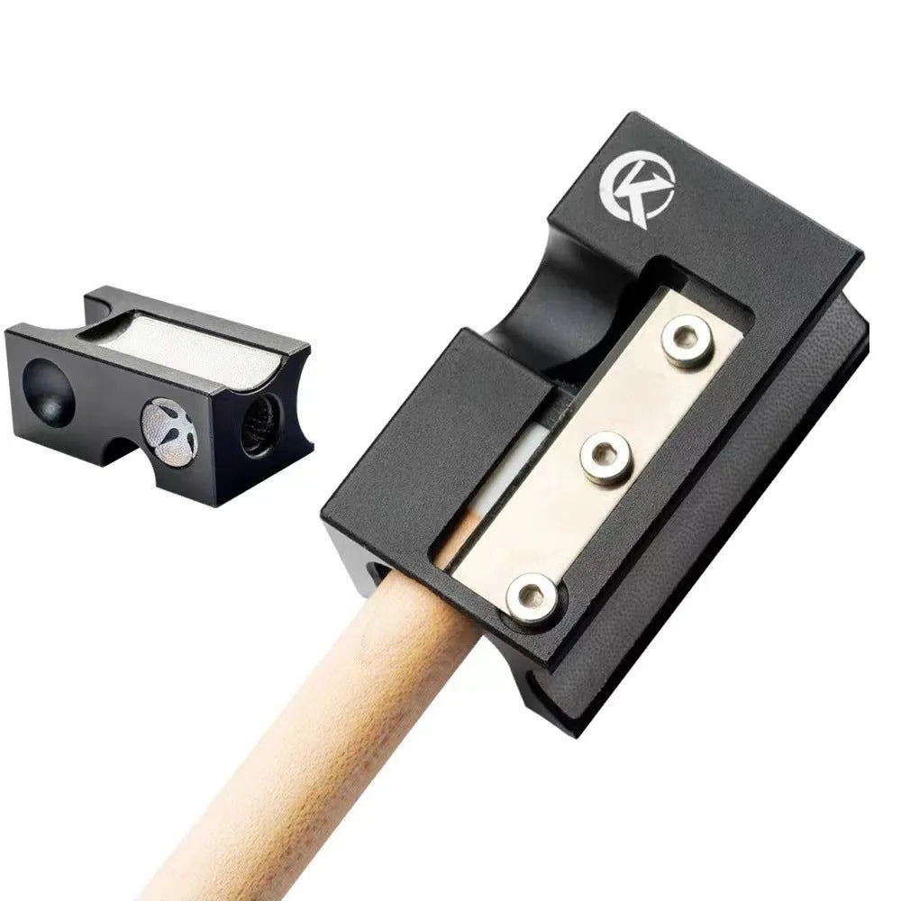 Black all-metal billiard rod head repair device for cue tip maintenance