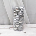 3cm diameter electroplated Christmas balls in assorted colours with shiny matte finish