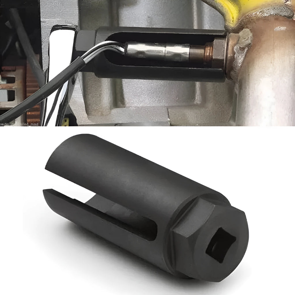Black chromium vanadium steel oxygen sensor sleeve with 22mm diameter for vehicle sensor protection