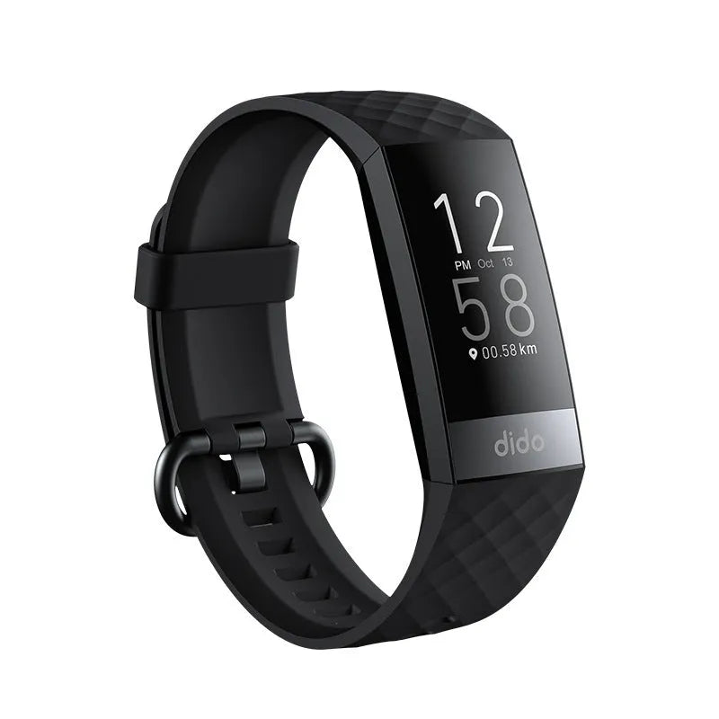 Y6 Black smart health monitoring bracelet with 1.1-inch display showing ECG and health metrics