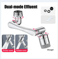 Swivel universal extension bubbler with 1080 degree rotation and two water modes in silver copper finish for faucet
