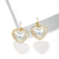 Pair of gold-coloured alloy clip-on earrings with a fashion niche design for women.