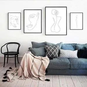 Frameless canvas wall art with spray painting finish, water-based ink, colour style A, 30x40cm size